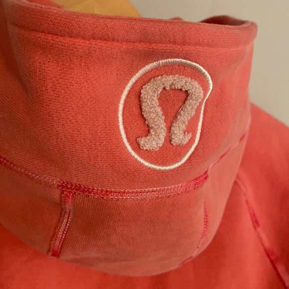 Lululemon Scuba hoodie size 4 peach orange pink zip up hoodie sweatshirt jacket - Picture 7 of 11